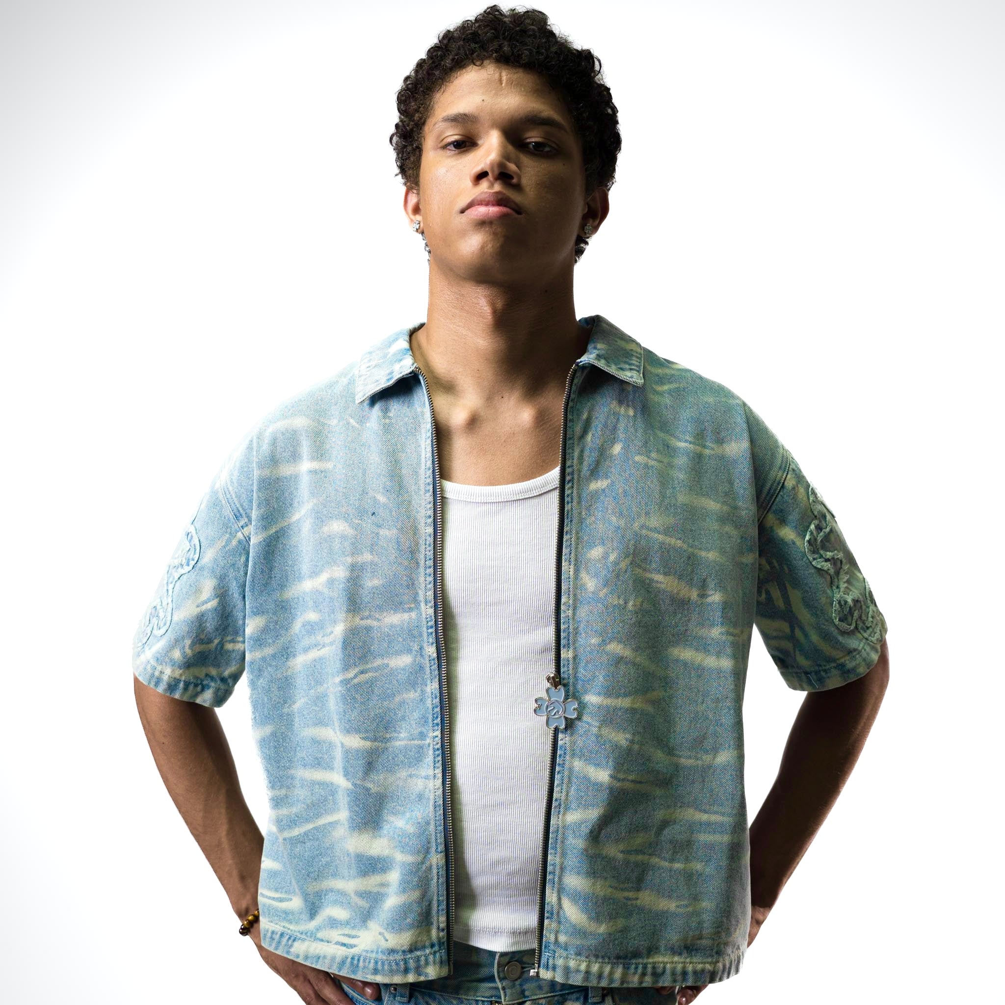 TOROM - Chemise en Jean Azur