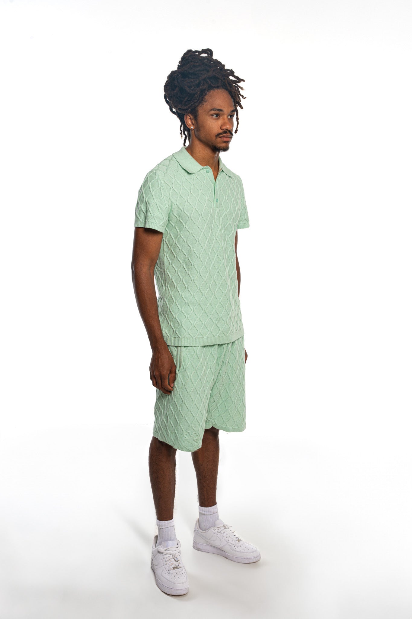 Short Trèfle en Laine Vert Menthe