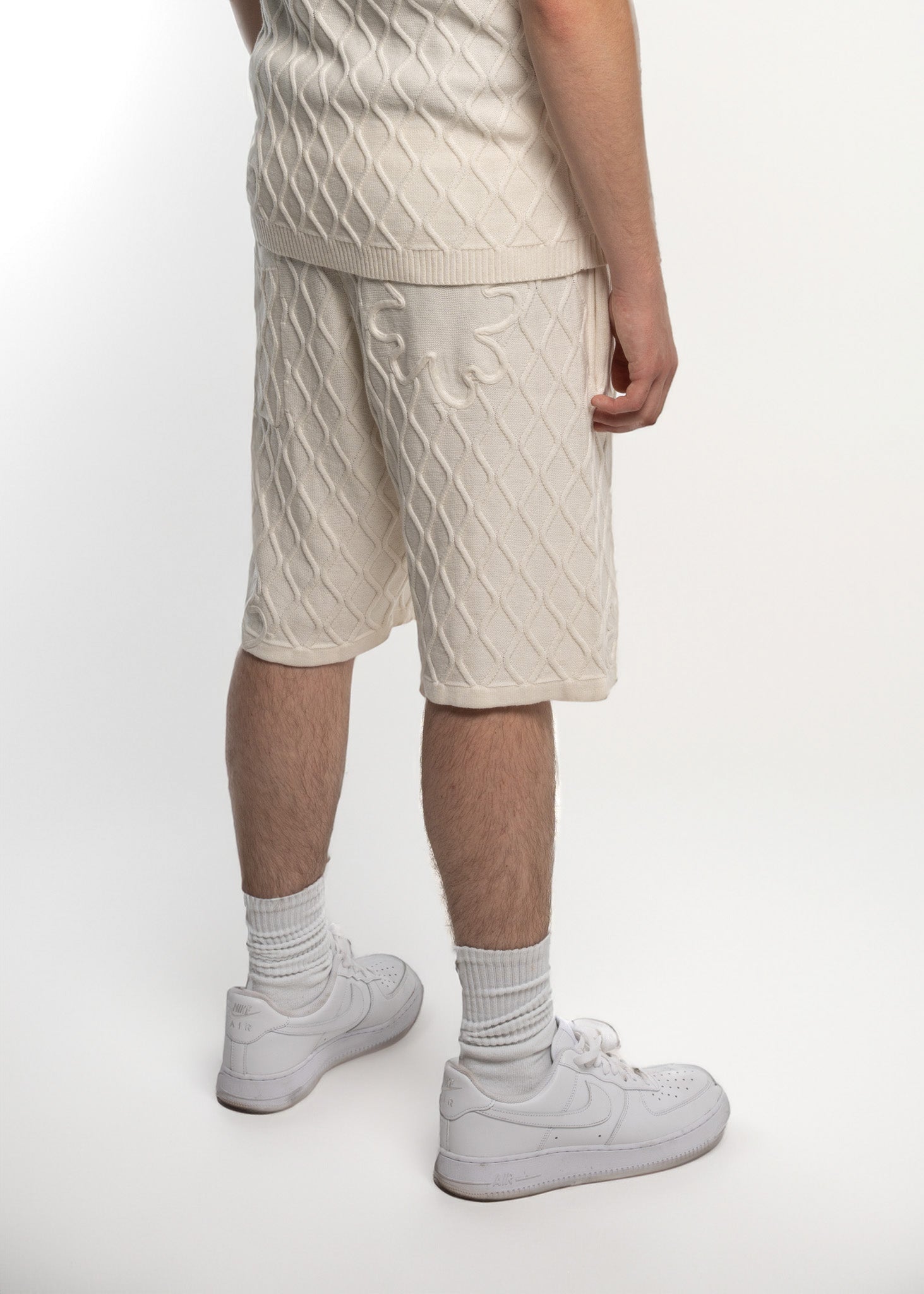 Short Trèfle en Laine Blanc Crème